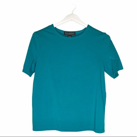 Nice Shirt Vintage Green Y2K Pima Cotton Top Dialogue Pullover Short Sleeve M - Picture 4 of 9